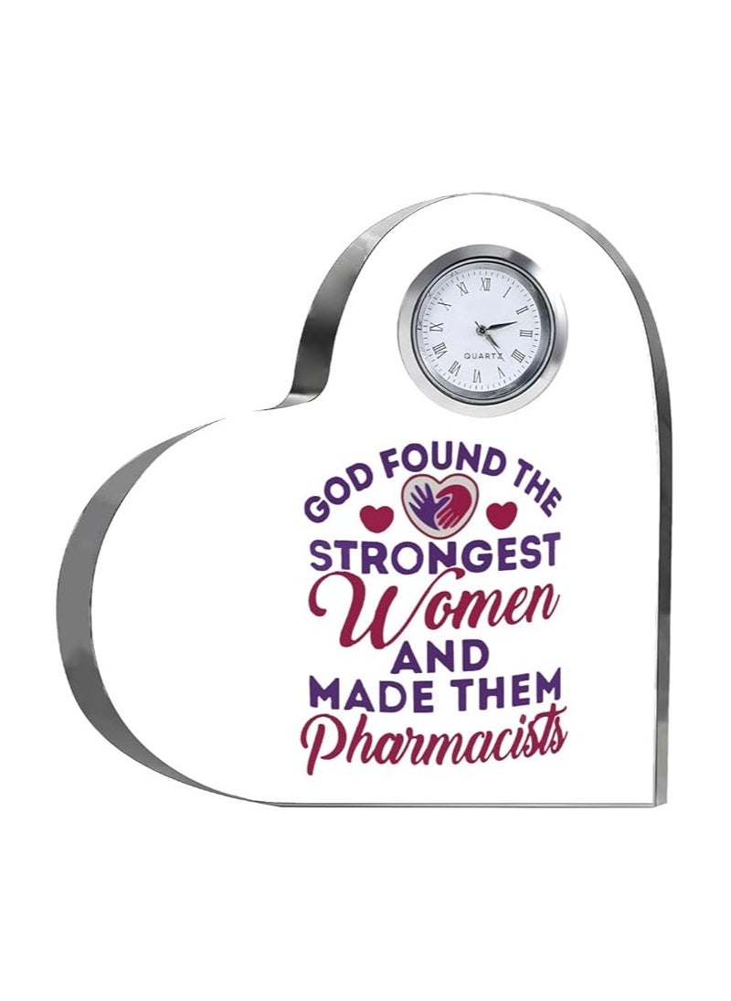 Pharmacist Heroes-Heartfelt Gifts For Pharmacist Day-Gift Ideas-Heart-Shaped Crystal Clock-Gift For Pharmacist Day