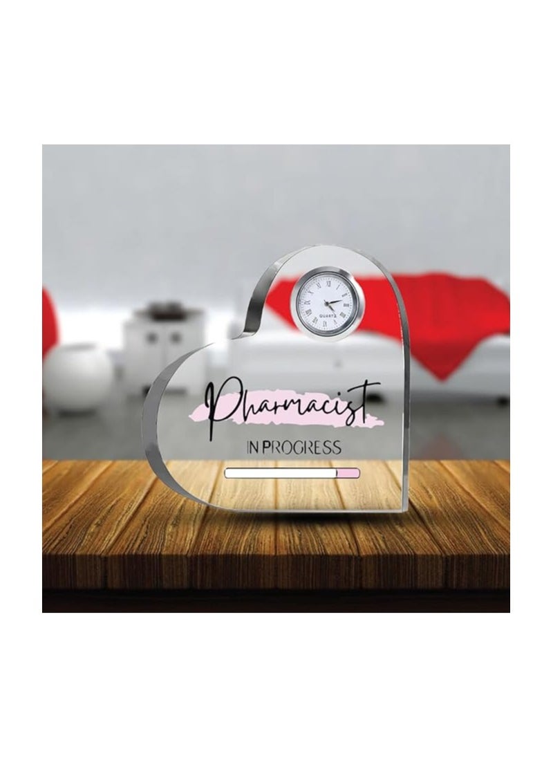 Pharmacist Heroes-Heartfelt Gifts For Pharmacist Day-Gift Ideas-Heart-Shaped Crystal Clock-Gift For Pharmacist Day