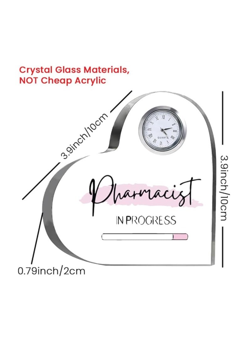 Pharmacist Heroes-Heartfelt Gifts For Pharmacist Day-Gift Ideas-Heart-Shaped Crystal Clock-Gift For Pharmacist Day