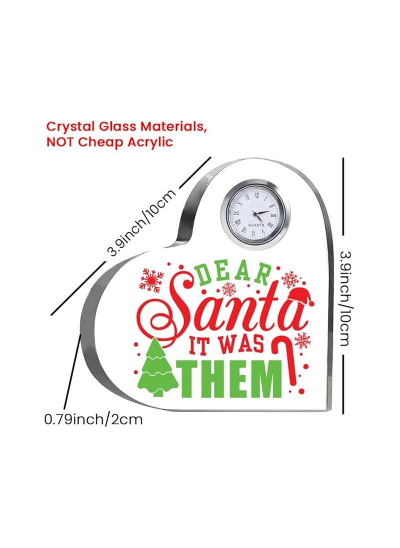 Christmas Heart-Shaped Crystal Clock Gift-Thoughtful Presents Gifts For Your Friends And Family