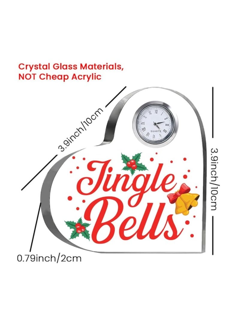 Christmas Heart-Shaped Crystal Clock Gift-Thoughtful Presents Gifts For Your Friends And Family