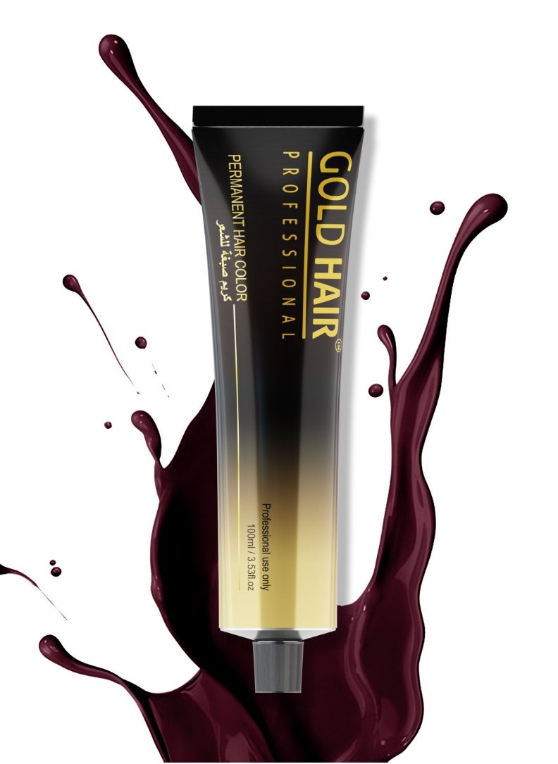 Gold Hair Permanent Hair Color | 5.55 LIGHT INTENSE MAHOGANY BROWN 100ml