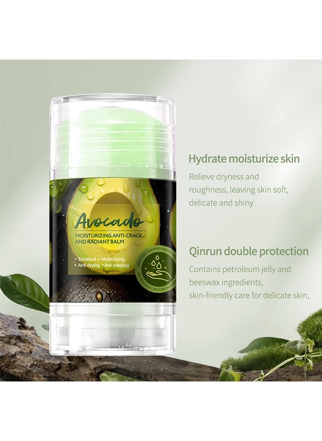 Avocado Moisturizing Anti - Crack And Radiant Balm，Cracking Petrolatum Moisturizing Ointment, Anti Drying Anti Crack Care Cream for Foot Hand and Lips Cracked Repair Body Cream Cracked Feet Cream Repair and Softens Skin Moisturizer 40g