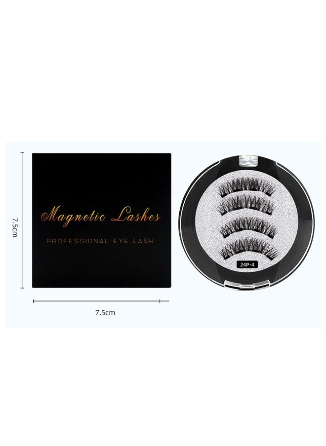 Magnetic Eyelashes without Eyeliner,3D Dual Magnetic Eyelashes Reusable Magnetic False Eyelashes with Tweezers No Glue Long-Lasting Waterproof Natural Look & Easy to Wear for Women