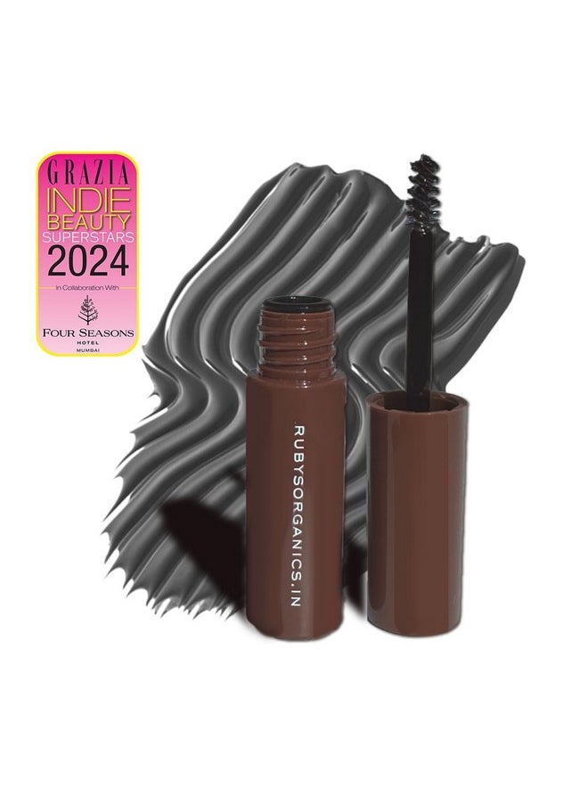 Tinted Eyebrow Gel With Castor Oil, Waterproof & Smudgeproof, Lifts, Shapes And Thickens Scanty Brows, Promotes Hair Growth, Natural & Non-Toxic, Face Makeup For Women - Ash (6Ml)