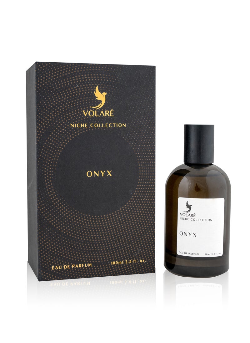 VOLARÉ Onyx The Niche Collection Eau De Parfum for Men, 100ml - Bold Spicy and Earthy Fragrance