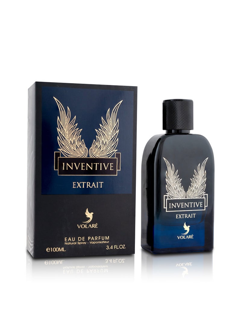 VOLARÉ Inventive Extrait Eau De Parfum for Men, 100ml - Warm Vanilla, Amber, and Tonka Bean Fragrance