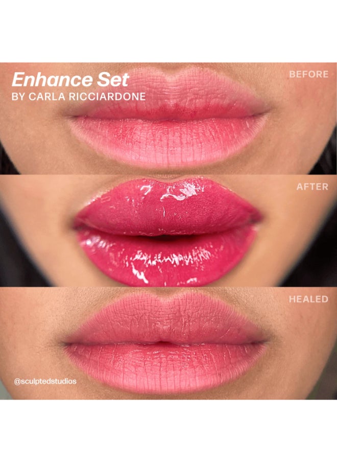 Luxe Enhance Set X Sculpted  Professional Lip Pigments For Permanent Makeup, Lip Blush, And Long-Lasting Lip Color 8X15Ml