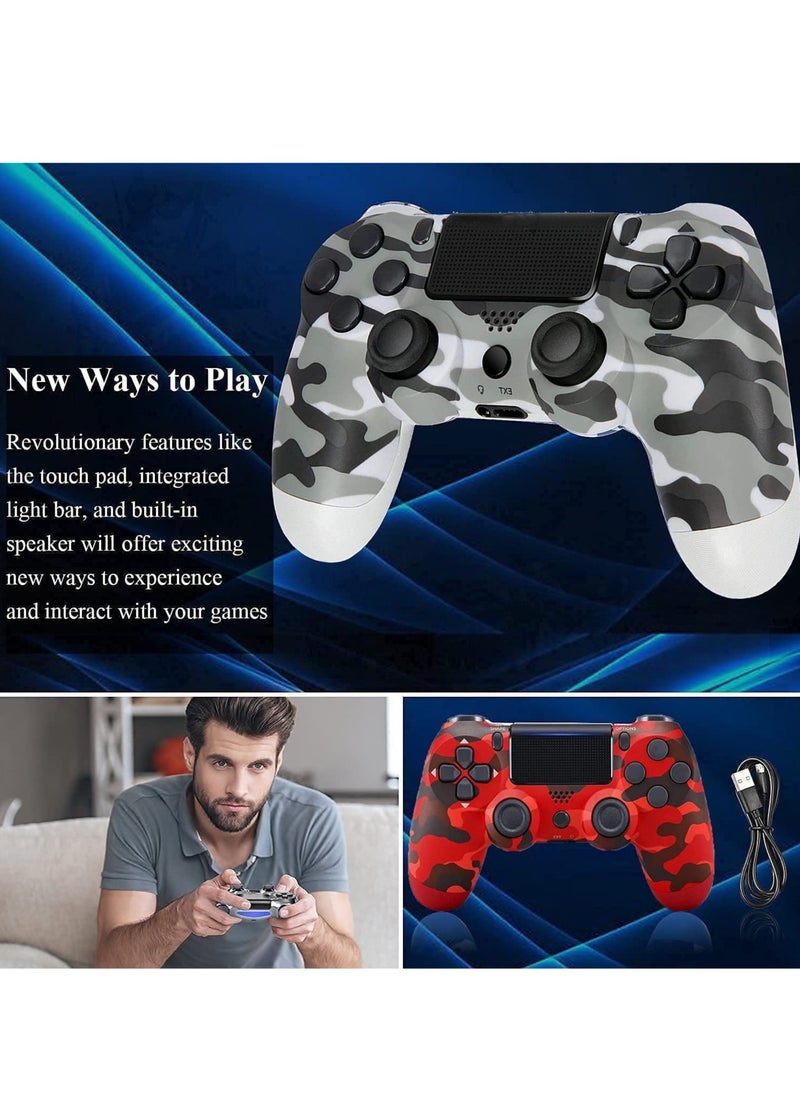 Wireless Controller Dual Vibration Game Joystick Controller for PS4 Controller/Slim/Pro, Compatible with PS4 Console