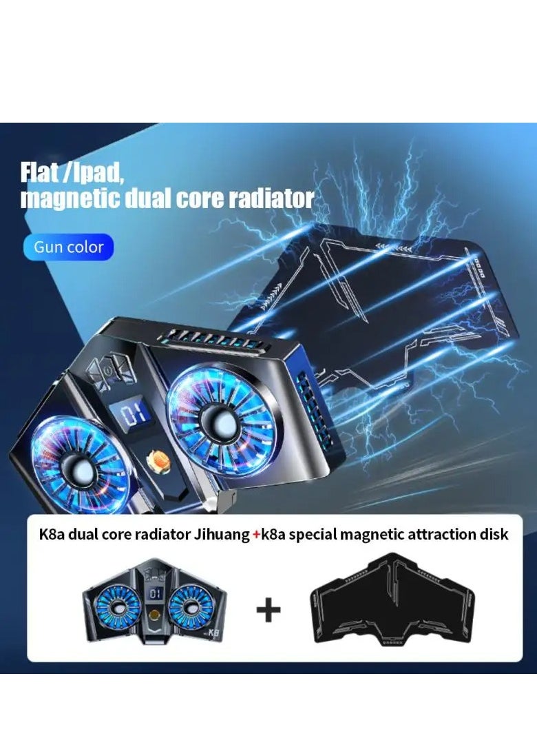 K8A Magnetic Radiator Dual Cooling Fan Cooler Semiconductor Mobile Phone Radiator