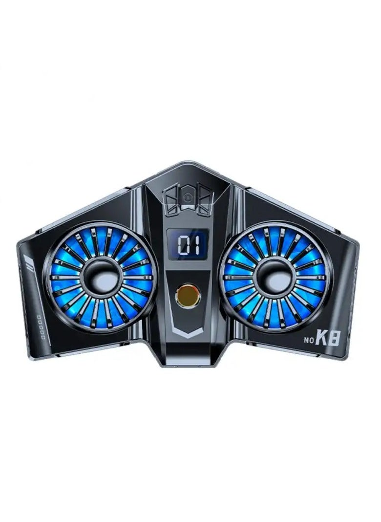 K8A Magnetic Radiator Dual Cooling Fan Cooler Semiconductor Mobile Phone Radiator