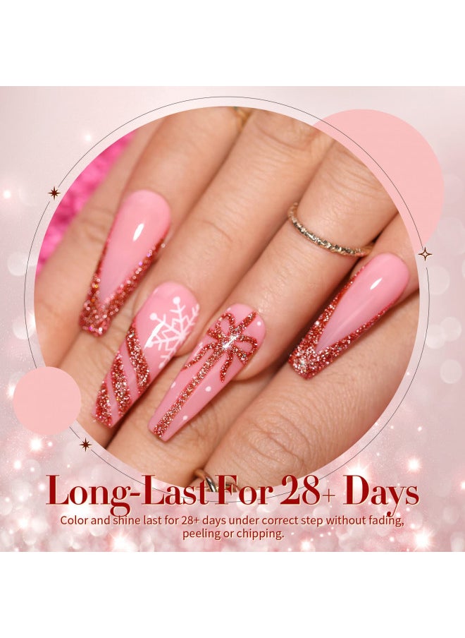 Reflective Glitter Gel Polish Colorful Sparkly Shiny Disco DJ LED Gel Nail Polish Nail Varnish 6PCS 10ML