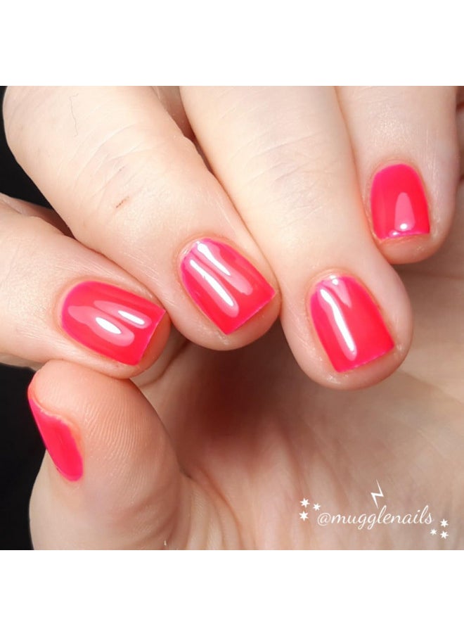 Soak Off U V LED Neon Pink Gel Nail Polish - Neon Shocking Pink (055) 10ml