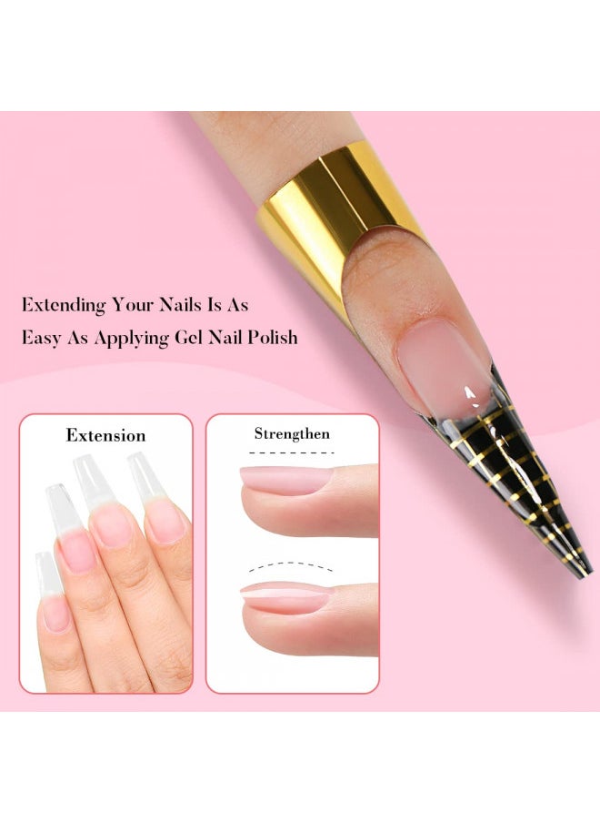 Aimeili Clear Building Nail Gel Hema Free Builder Base For Nail Repair Nails Extension Nail Strengthen, No Need Slip Solution Quick Extension Gel