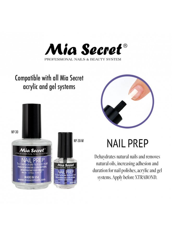 Mia Secret Professional Natural Nail Prep Dehydrate and Xtra Bond, Acid Free Primer Set. Superior Bonding Primer For Acrylic Powder and Gel Nail Polish. Nail, Long Lasting.