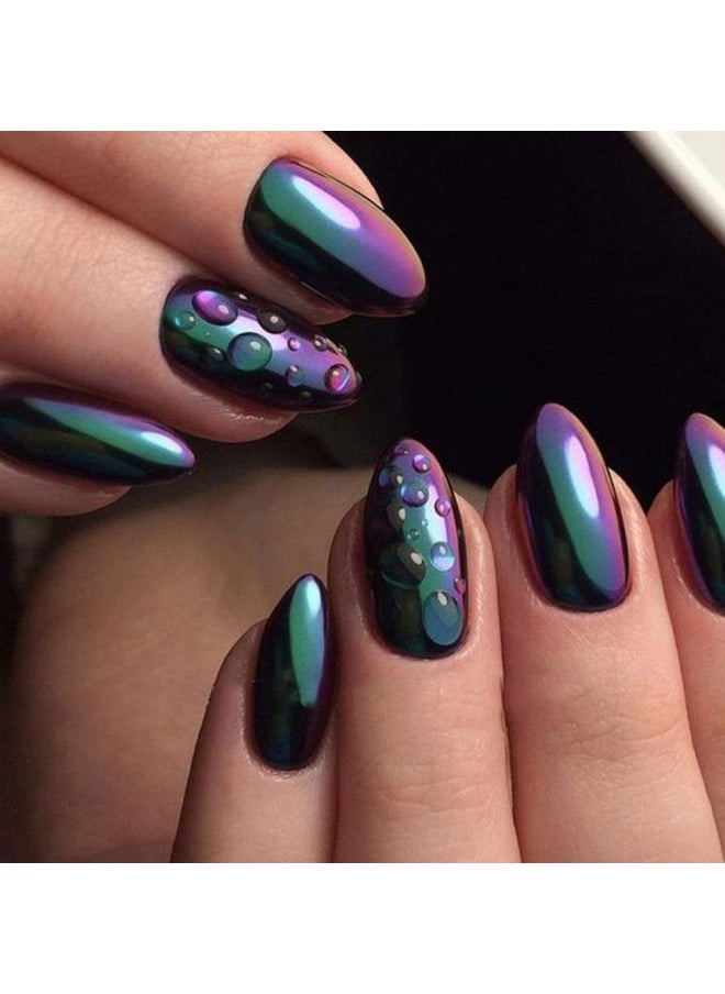 Prettydiva Chameleon Chrome Nail Powder   Ombre Chameleon Powders Chrome Nail  ment Mirror Finish, Color Shifting Nail  ment With Multi Chrome Nail Powder   Fairy