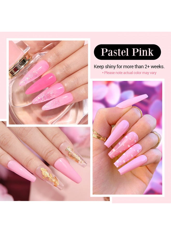 Azurebeauty Dip Powder Pink Color 2 Oz/56G, Nude Pink Dipping Powder French Nail Art Refill Manicure Salon Diy At Home For Gender Reveal Party