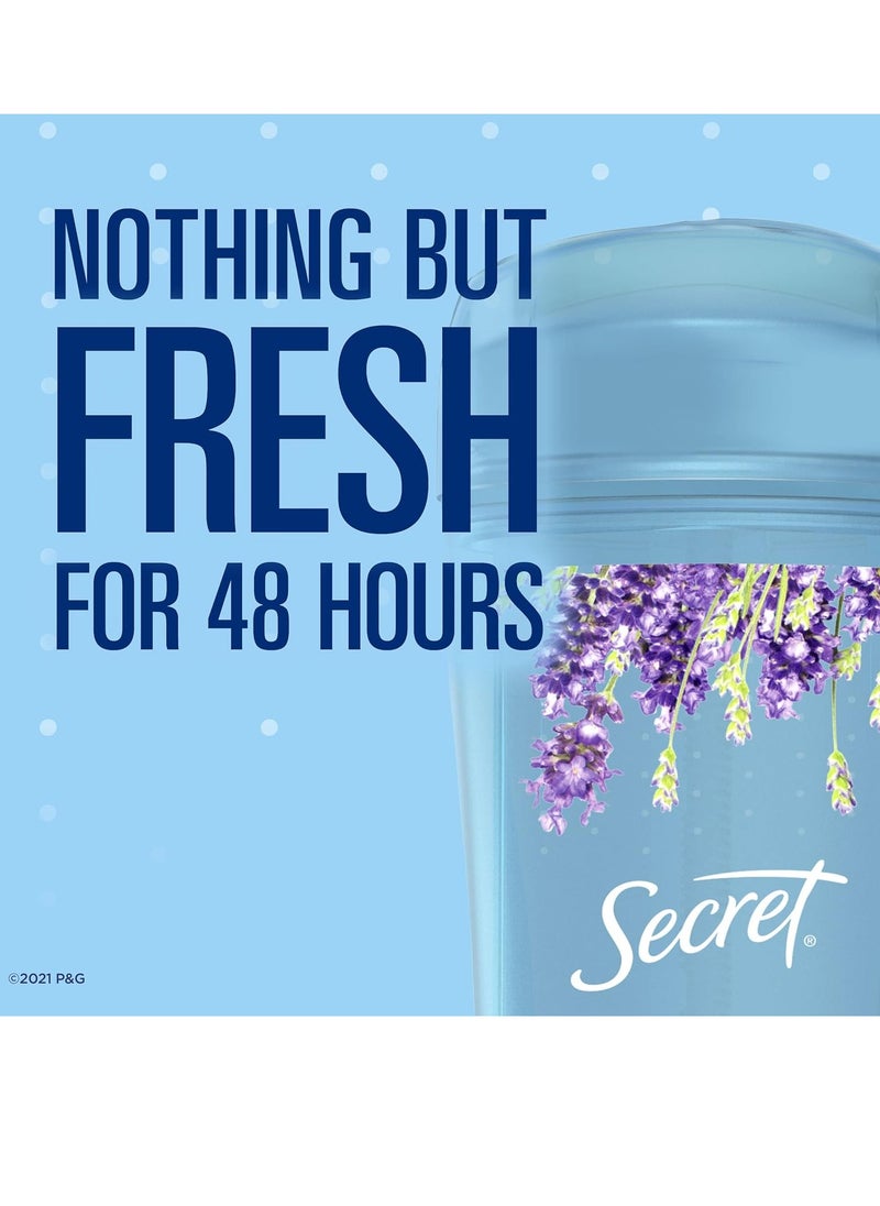 Secret Deodorant Antiperspirant Fresh for Women, 48hr Freshness, Sweat & Odor Protection, PH Balancing Minerals, Clear Gel, Refreshing Lavender Scent, 2.6 oz