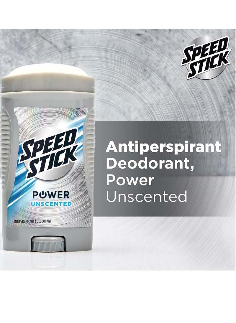 Speed Stick Men's Antiperspirant Deodorant, Unscented, 3 Ounce, 4 Pack