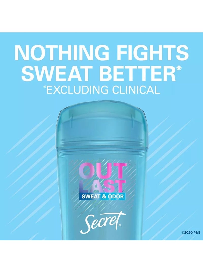 Secret Outlast Outlast XTEND Clear Gel Antiperspirant & Deodorant, Unscented, 2.6 Oz (2 Pack)