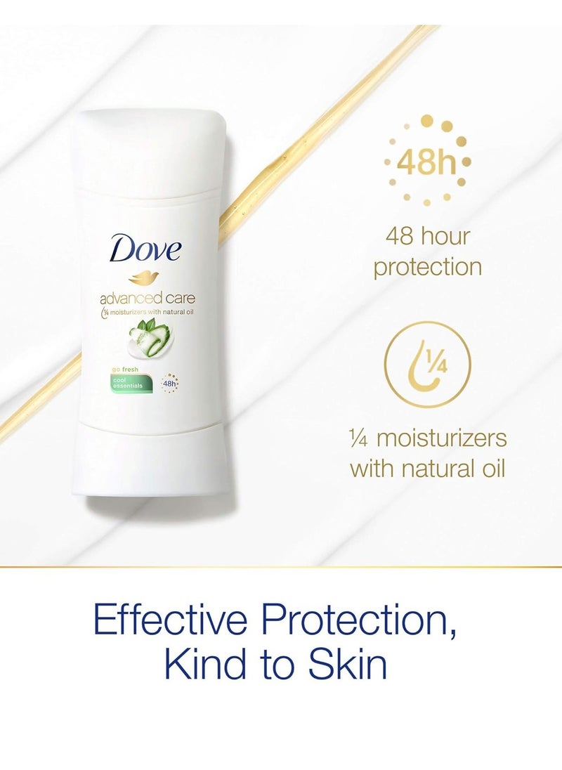 Dove go fresh Antiperspirant Deodorant, Cool Essentials 2.6 oz, Twin Pack