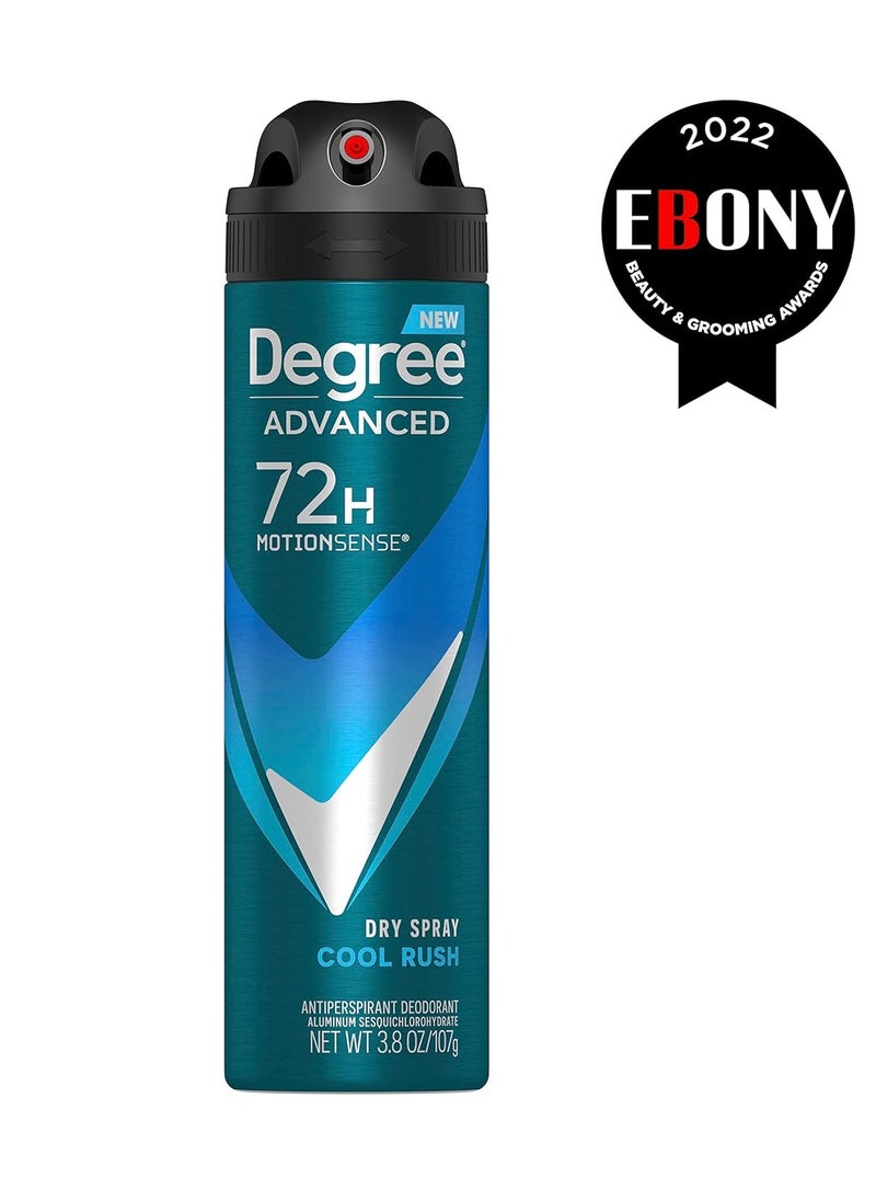 Degree Men Antiperspirant Deodorant Dry Spray Cool Rush 3 count Deodorant for Men With MotionSense Technology 3.8 oz