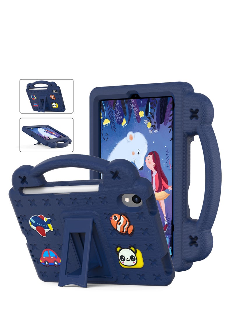 Kids Case Compatible with iPad Mini 6(2021)/Mini 7(2024) 8.3 Inch Heavy Duty EVA Foam Shockproof Cover Kids Proof Case with Stand Pen Slot