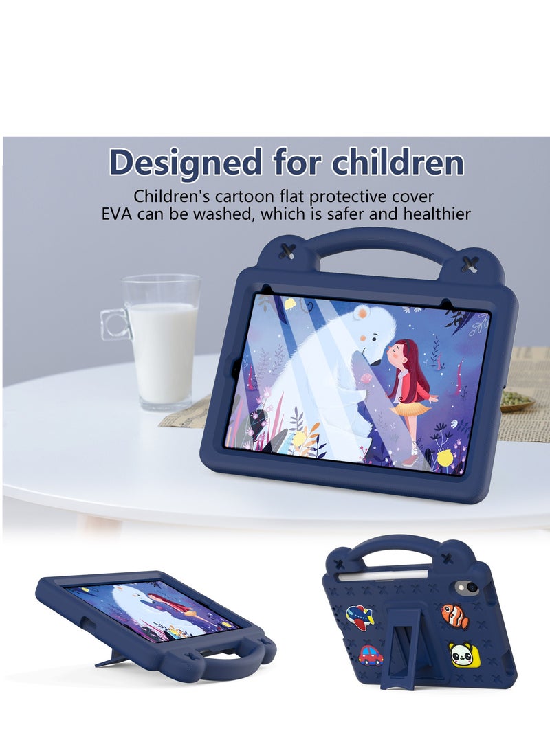 Kids Case Compatible with iPad Mini 6(2021)/Mini 7(2024) 8.3 Inch Heavy Duty EVA Foam Shockproof Cover Kids Proof Case with Stand Pen Slot