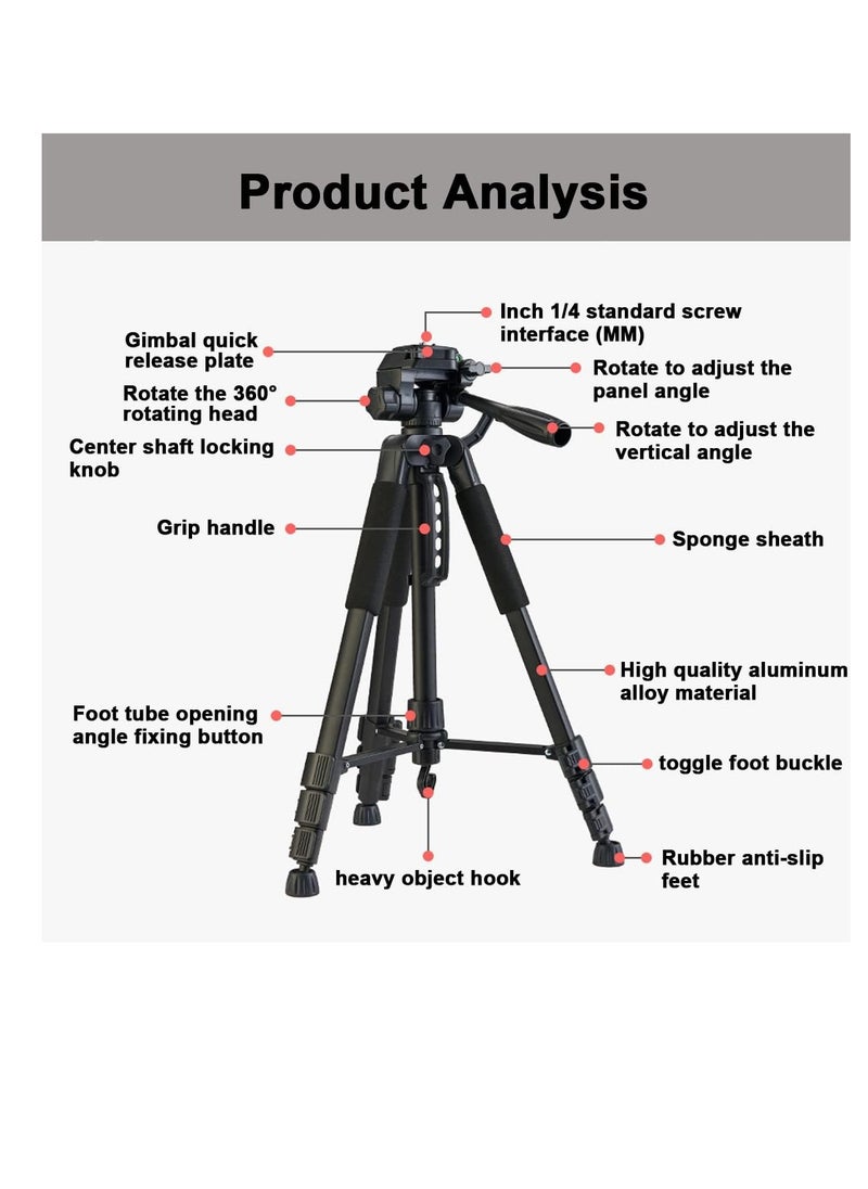 Camera tripod Stand 360 degree rotatable with Carry Bag professional Tripod for DSLR