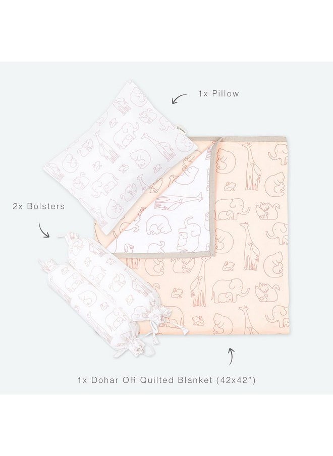 Organic Cotton Mini Crib Set Combo Includes Cot Bedding Essential For Infants, Soft & Comfortable Newborn Baby Gift - Be My Baby