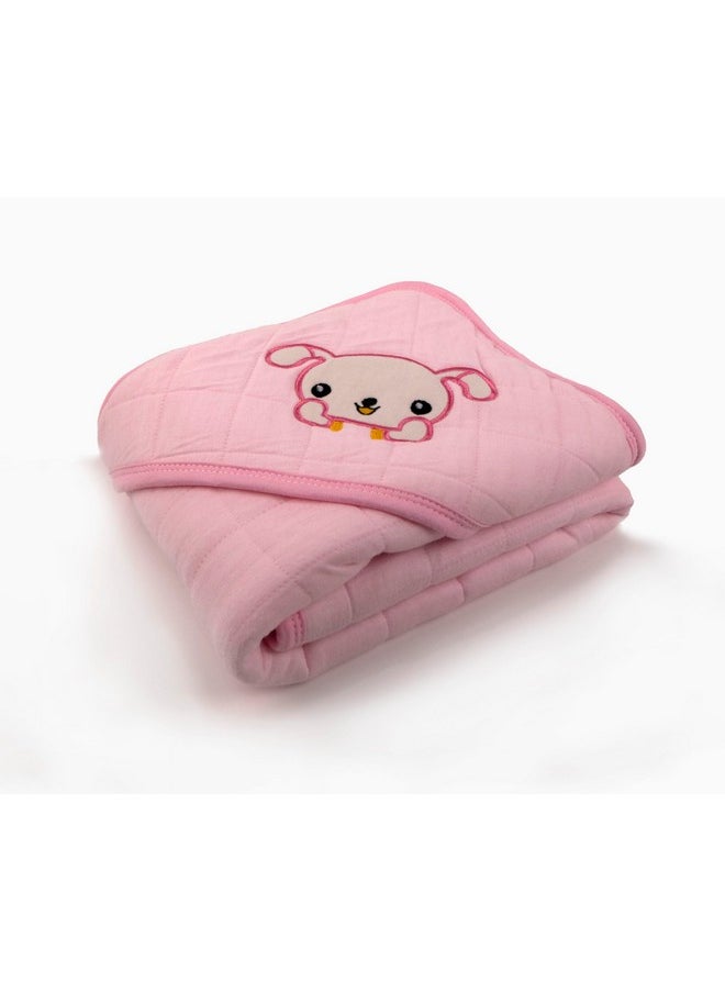 Newborn Baby Blanket With Hood/Infant Ac Blanket/Baby Wrapper/Cotton Baby Blanket For 0-9 Months (75X75Cm) Pack Of 1