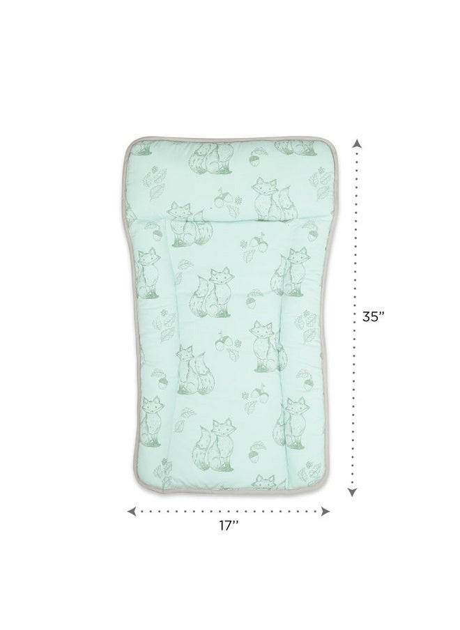 Organic Cotton Baby Changing Mat, For Newborn Baby Essentials Unisex - Clever Fox