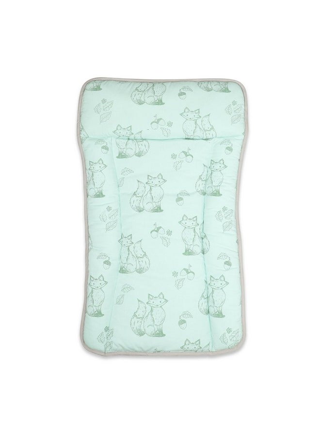 Organic Cotton Baby Changing Mat, For Newborn Baby Essentials Unisex - Clever Fox