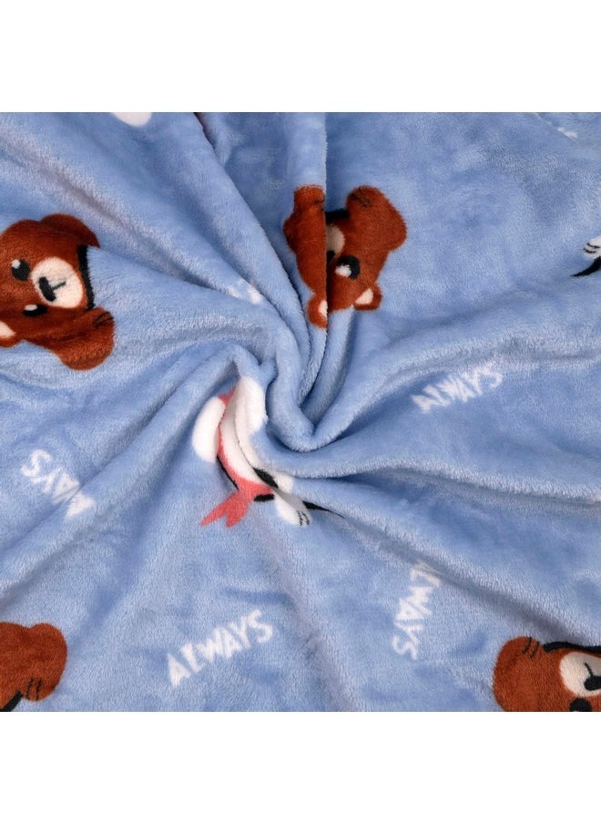 Newborn Baby Blanket Combo Withhood/Infant Ac Blanket/Baby Wrapper/Flannel Baby Blanket For 0-9 Months (70X70Cm)/Pack Of 3