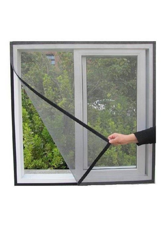 Store2508 Heavy Quality 120 Gsm Pvc Coated Fibreglass Window Insect Mosquito Mesh Net Screen With Hook & Loop Tape For Installation (Grey, 150 X 200 Cm)