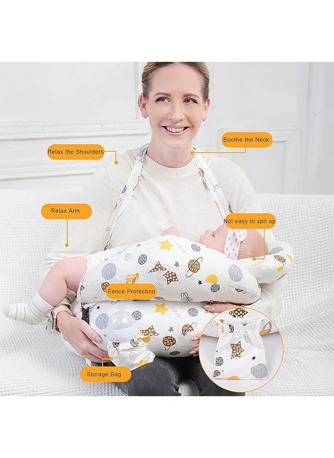 Multipurpose Feeding Pillow Large Breastfeeding Pillows for Babies Feeding Pillow Baby Nursing Pillows Bed U-shape Pillow and Baby Lounger for Newborn