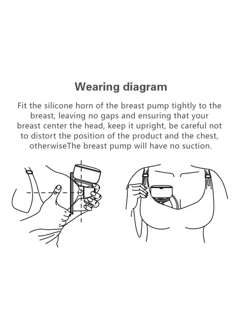 2-Pack Wearable Electric Pump Essence Plus | 4 Modes 12 Gears Wearable Pump | 1200mAh | with 20 Milk Storage Bags