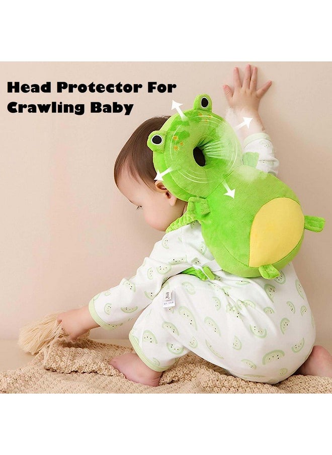 Baby Safety Helmet Infant Toddler Helmet,No Bump Safety Head Cushion Bumper Bonnet Adjustable Protective Cap Child Safety Hat Running Walking (Combo-Frog-Jungle-Green Helmet)