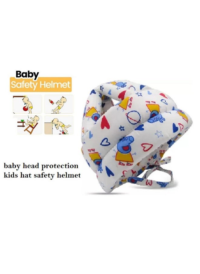 Baby Safety Helmet Infant Toddler Helmet,No Bump Safety Head Cushion Bumper Bonnet Adjustable Protective Cap Child Safety Hat Running Walking (Combo-Peppa-Helmet_Honey-Bee)