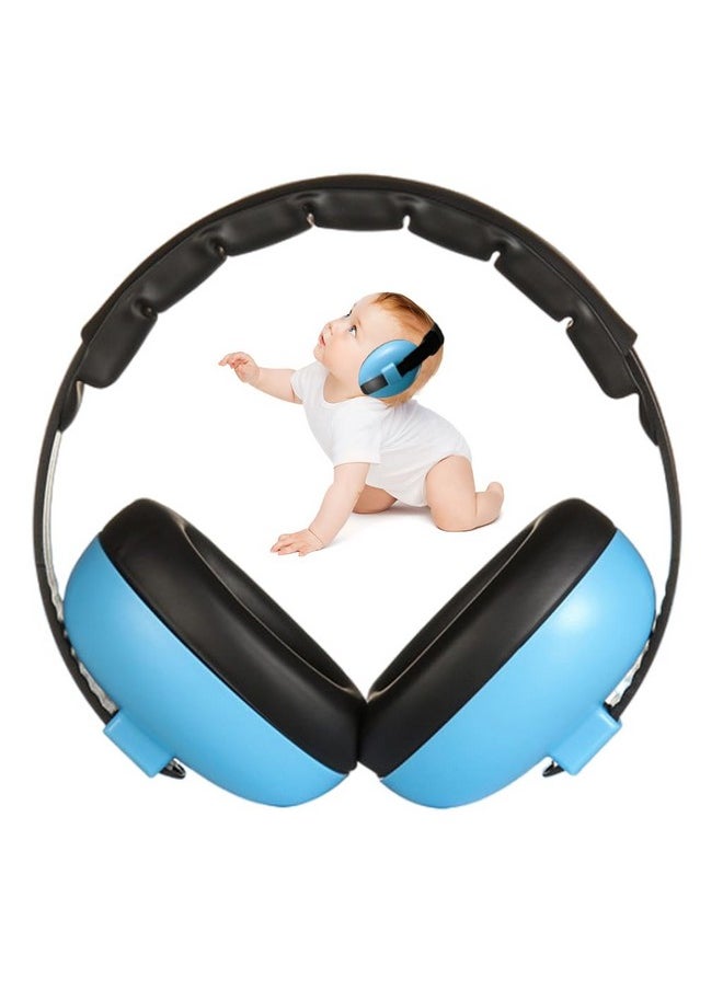 ® Noise Cancellation Ear Muffs For Kids Use Noise-Cancelling Ear Muffs For Baby Toddler Ear Muffs For Noise Reduction Baby Ear Muffs For 0-3 Years Old On Flight Sleep Travel (Blue)