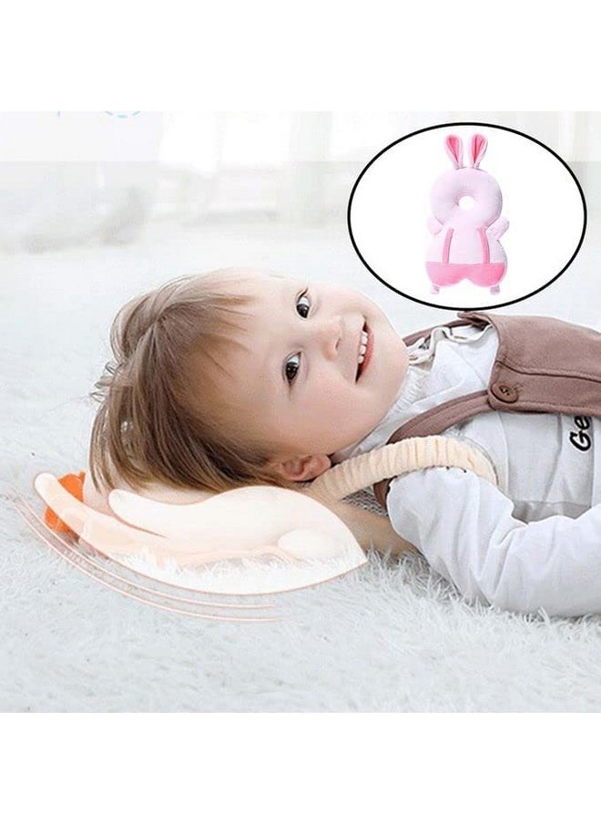 Baby Head Protector, Toddlers Head Safety Pad Cushion, Adjustable Toddlers Head Safety Pad Cushion Backpack,Baby Protection For Crawling & Walking, Age 6-24 Months (Pink-Back Support)