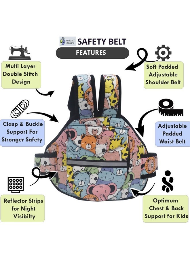Scooter Safety Belt | Two Wheeler Child Safety Seat Belt (Happy Zoo)