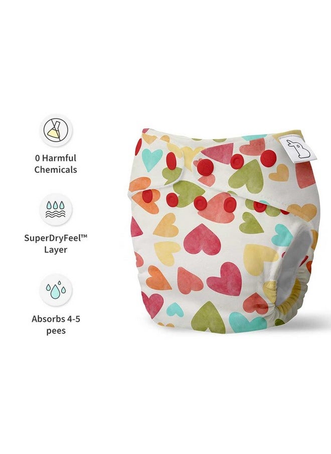 New Uno Freesize Cloth Diaper | Cloth Diaper For Babies 3M To 3Y | Washable & Reusable Cloth Diaper | Comes With Cloth Diaper Insert | 1 Diaper And 1 Organic Cotton Soaker