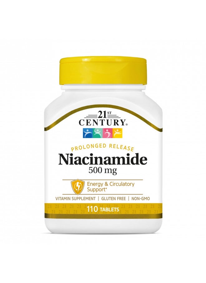21st Century Niacinamide 500 mg Prolonged Release Tablets, 110-Count