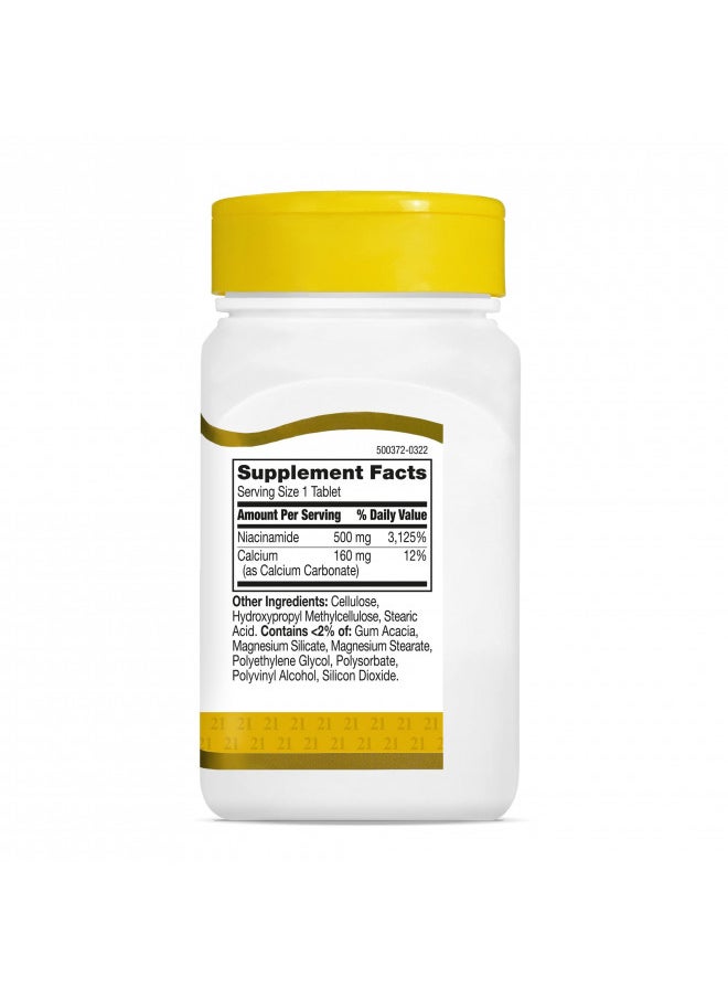 21st Century Niacinamide 500 mg Prolonged Release Tablets, 110-Count