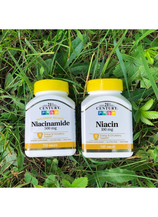 21st Century Niacinamide 500 mg Prolonged Release Tablets, 110-Count