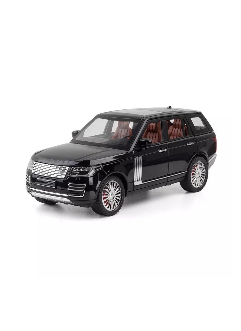 Pull Back Action 1:24 Scale Diecast Model Alloy Metal Toy Car for Kids with Openable Doors & Light