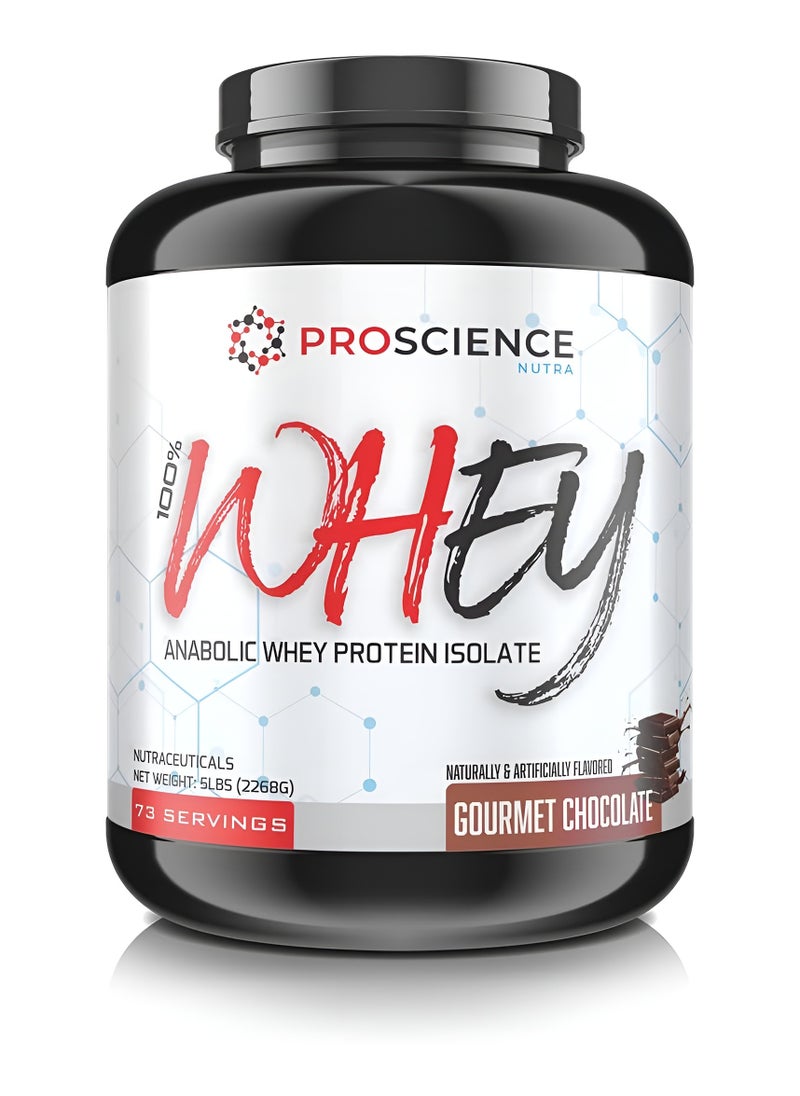 Pro Science Nutra, Whey Protein Isolate, 5Lbs, Gourmet Chocolate, 73 Servings