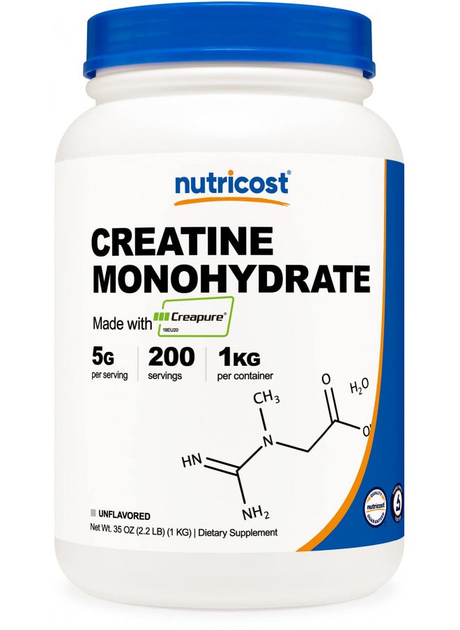 Nutricost Creapure® Creatine Monohydrate Powder 1KG