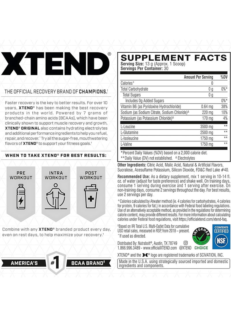 Xtend, Original 7g BCAA, 390g, Strawberry Kiwi Splash, 30 Servings